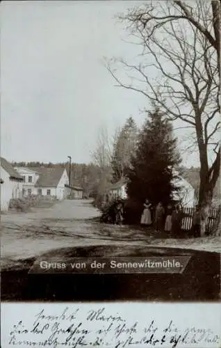 Foto Ak Sennewitzmühle Senenwitz Mühle Ludwigsruh Ostbrandenburg, Straßenpartie