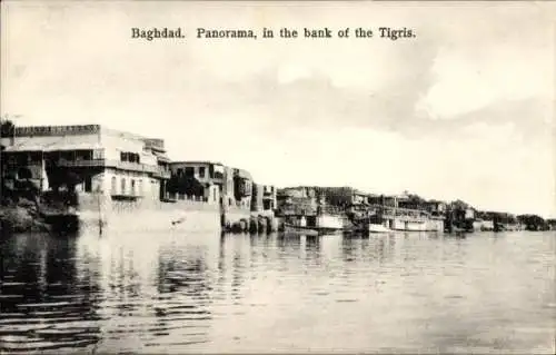Ak Bagdad Irak, Panorama, in the bank of the Tigris