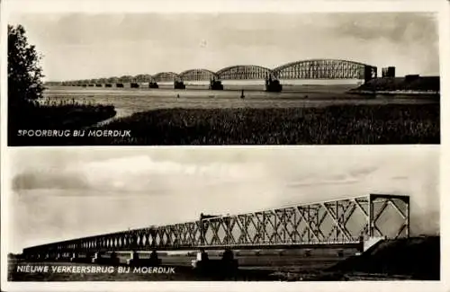 Ak Moerdijk Nordbrabant Niederlande, Spoorbrug, Nieuwe Verkeersbrug