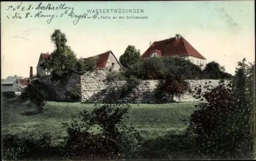 Ak Wassertrüdingen in Mittelfranken, Schlosswand