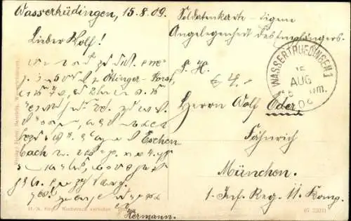 Ak Wassertrüdingen in Mittelfranken, Schlosswand