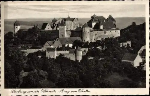 Ak Harburg an der Wörnitz Schwaben, Burg von Westen