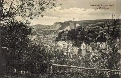 Ak Sonnenberg Wiesbaden in Hessen, vom Pfarrberg