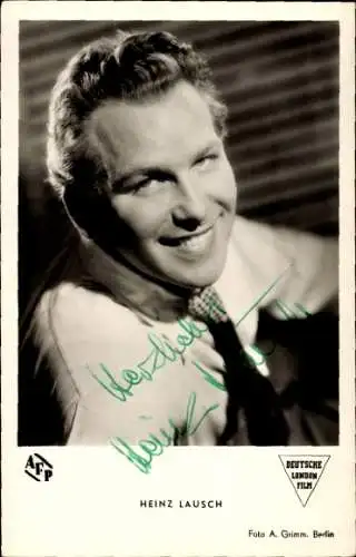 Ak Schauspieler Heinz Lausch, Portrait, Autogramm