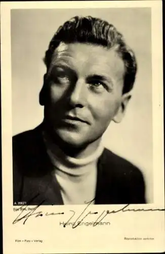 Ak Schauspieler Heinz Engelmann, Portrait, Autogramm