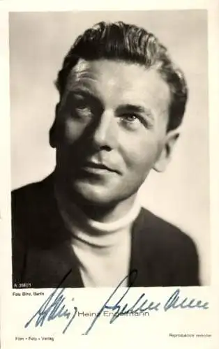 Ak Schauspieler Heinz Engelmann, Portrait, Autogramm