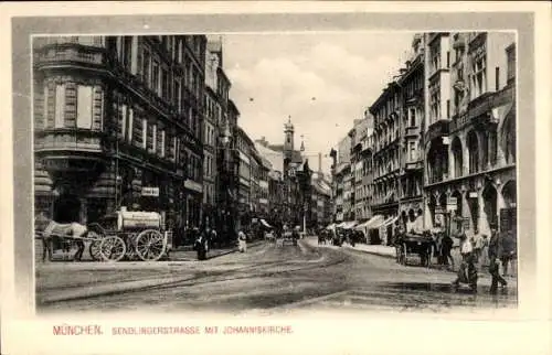 Ak München, Sendlingerstraße, Johanniskirche