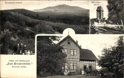 Ak Brocken Nationalpark Harz, Hotel und Restaurant Zum Brockenblick