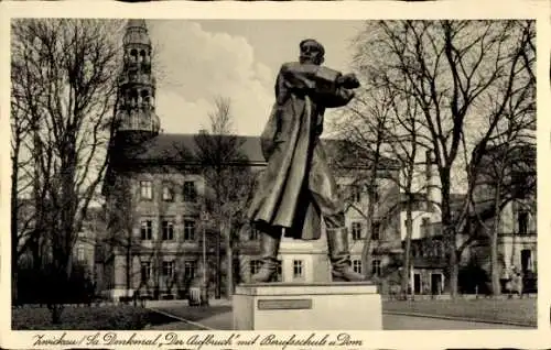Ak Zwickau in Sachsen, Denkmal Der Aufbruch, Berufsschule, Dom
