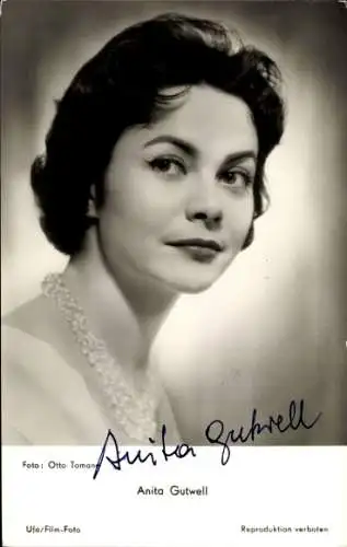 Ak Schauspielerin Anita Gutwell, Portrait, Autogramm