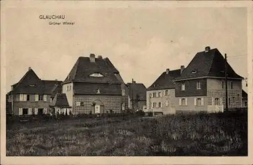 Ak Glauchau in Sachsen, Grüner Winkel, Wohnhäuser
