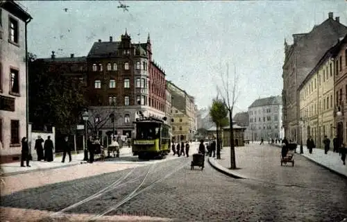 Ak Chemnitz in Sachsen, Annaberger Straße, Straßenbahn