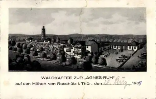 Ak Roschütz Gera in Thüringen, Waldkaffee zur Agnes Ruh