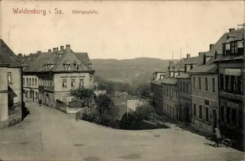 Ak Waldenburg in Sachsen, Königsplatz