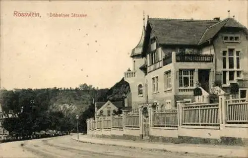 Ak Roßwein in Sachsen, Döbelner Straße, Villa
