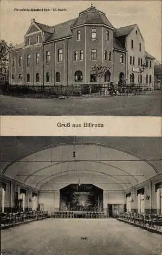 Ak Billroda an der Finne Burgenlandkreis, Gemeinde-Gasthof, Saal