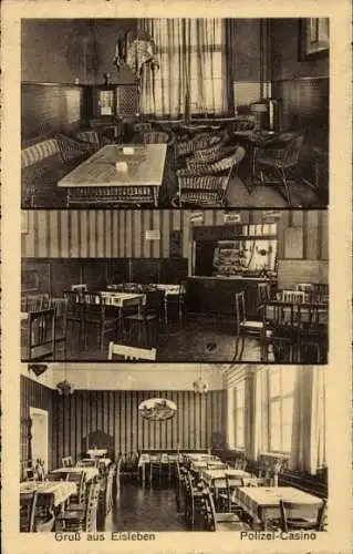 Ak Lutherstadt Eisleben, Polizei Casino, Innenansichten