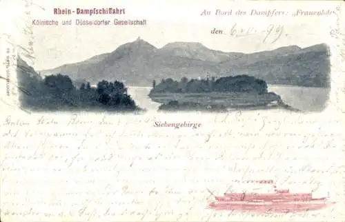 Ak Kölnische und Düsseldorfer Gesellschaft, Rhein Dampfschifffahrt, Rheindampfer Frauenlob