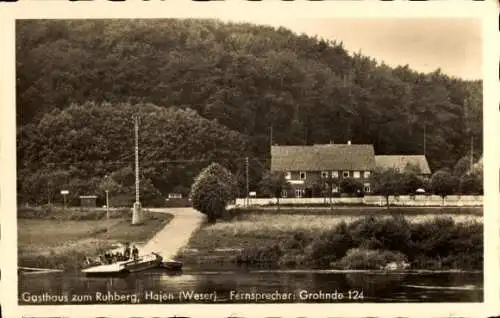 Ak Hajen Emmerthal Weser, Gasthaus zum Ruhberg