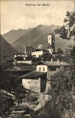 Ak Schenna Scena Schönna Südtirol, Teilansicht