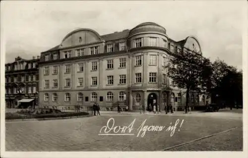 Ak Rudolstadt in Thüringen, Landessparkasse, Geschäft von Max Fischer, Straßenansicht