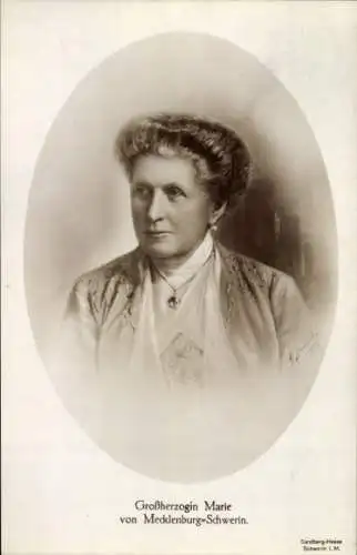 Ak Großherzogin Marie von Mecklenburg Schwerin, Portrait