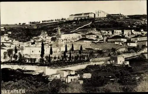 Ak Nazareth Israel, vue totale de la ville, Totalansicht