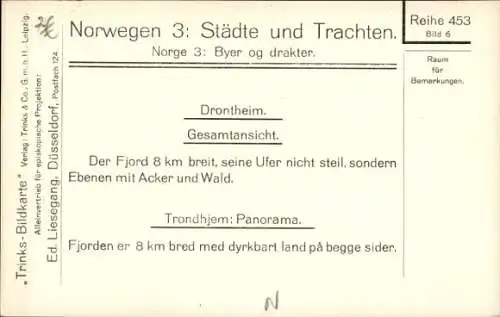 Ak Trondhjem Trondheim Norwegen, Gesamtansicht