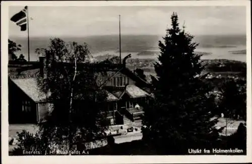 Ak Oslo Norwegen, Holmenkollen, Gebäude, Panorama
