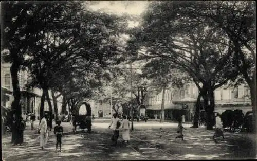 Ak Colombo Ceylon Sri Lanka, York Street mit Blick auf den Jetty Colombo