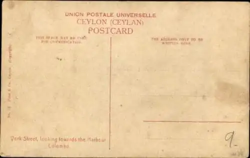Ak Colombo Ceylon Sri Lanka, York Street