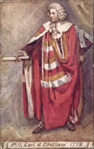 Künstler Ak Lovering, Pitt, Earl of Chatham, Westminster Abbey