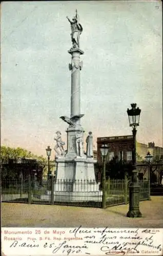 Ak Rosario Argentinien, Denkmal 25 de Mayo