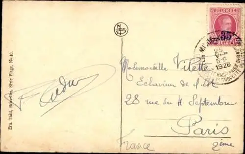 Ak Middelkerke Westflandern, Fischerboot am Strand