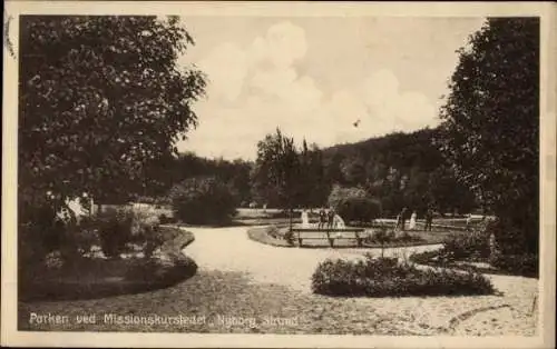 Ak Nyborg Dänemark, Missionskurstedet Nyborg Strand, Park