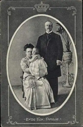 Ak Königin Wilhelmina und Prinz Heinrich zu Mecklenburg, Prinzessin Juliana