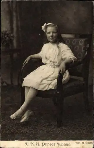 Ak Prinzessin Juliana der Niederlande, Portrait