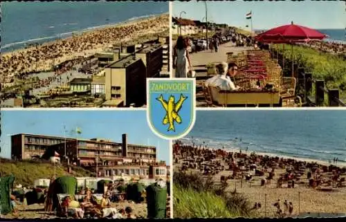 Ak Zandvoort aan Zee Nordholland Niederlande, Strand, Promenade