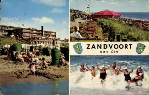 Ak Zandvoort aan Zee Nordholland Niederlande, Strand, Promenade