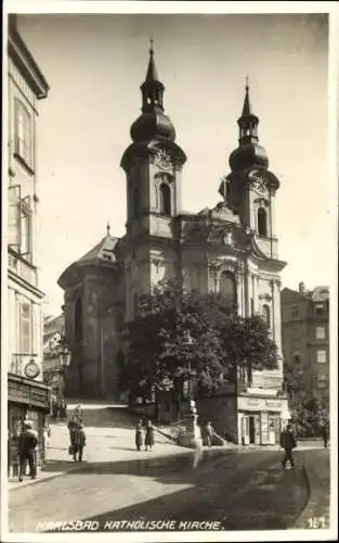 Ak Karlovy Vary Karlsbad Stadt, Katholische Kirche