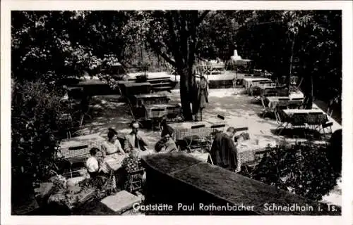 Ak Schneidhain Königstein im Taunus, Gaststätte Paul Rothenbächer, Terrasse