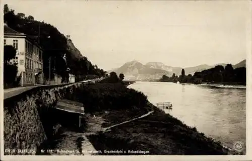 Ak Rolandseck Remagen am Rhein, Nonnenwerth, Drachenfels, Rolandsbogen