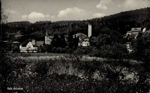 Ak Bad Bocklet in Unterfranken, Teilansicht, Kirchturm