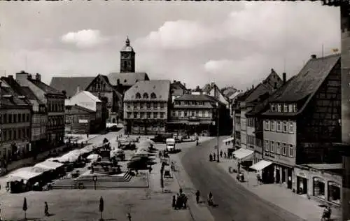 Ak Schweinfurt in Unterfranken Bayern, Rathausplatz