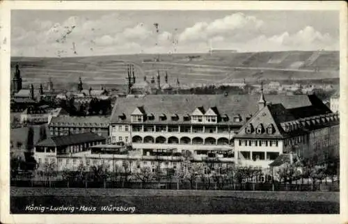 Ak Würzburg am Main Unterfranken, König-Ludwig-Haus