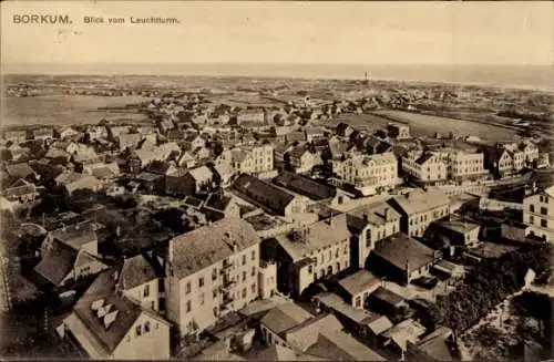 Ak Nordseebad Borkum in Ostfriesland, Blick vom Leuchtturm