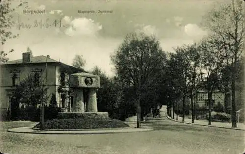 Ak Hamburg Bergedorf, Bismarck-Denkmal