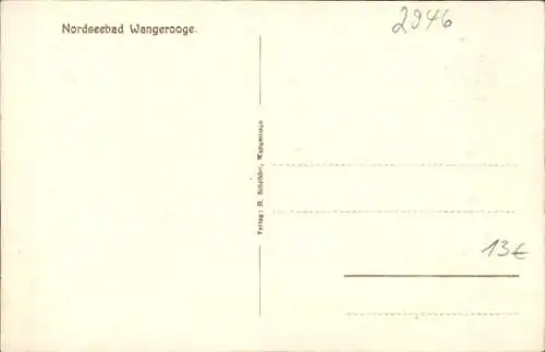 Künstler Ak Nordseebad Wangerooge in Ostfriesland, Ortsansicht