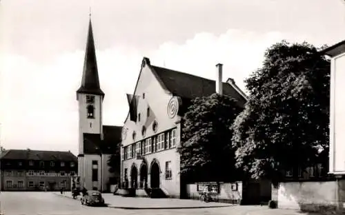 Ak Oppau Ludwigshafen am Rhein, Rathaus, Kirche