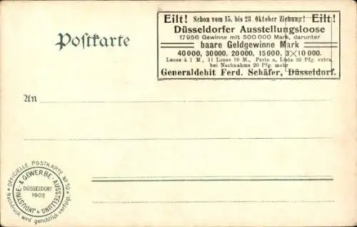 Ak Düsseldorf am Rhein, Industrie- und Gewerberausstellung 1902, Haupthalle